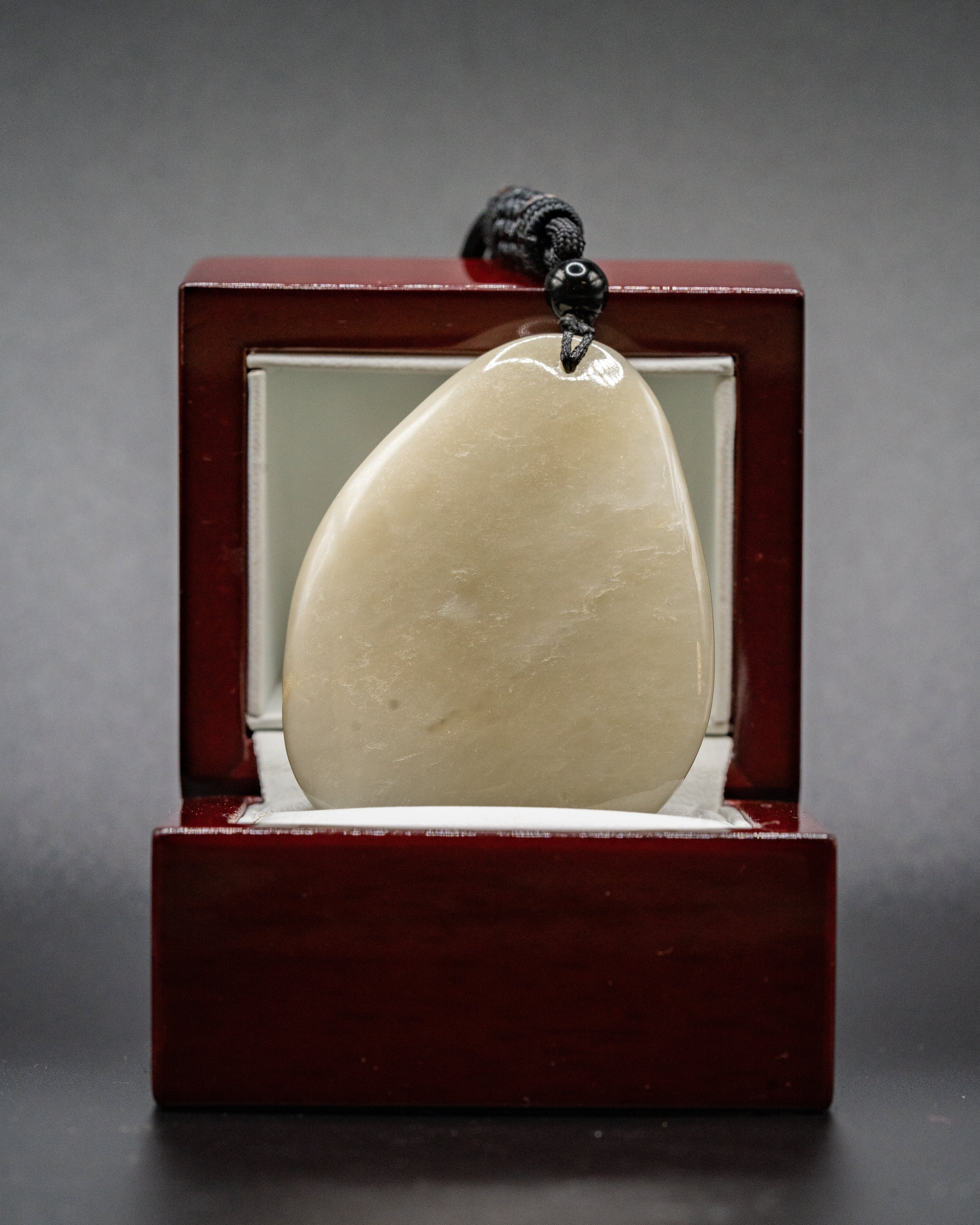 One of One Yellow Jade Meditating Buddha Pendant - Image 2