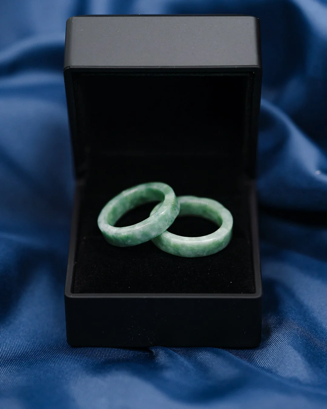Ring - Green Flat Jade Band Ring - Image 3