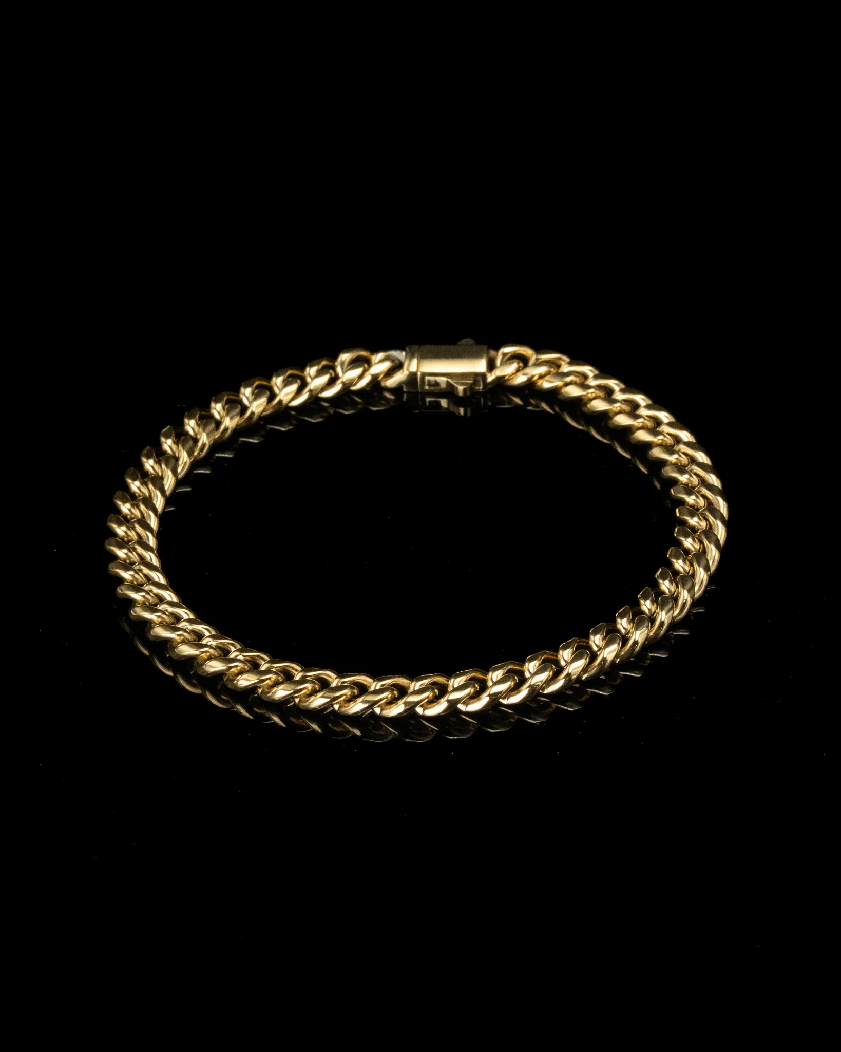 6mm Gold Cuban Bracelet - Image 3