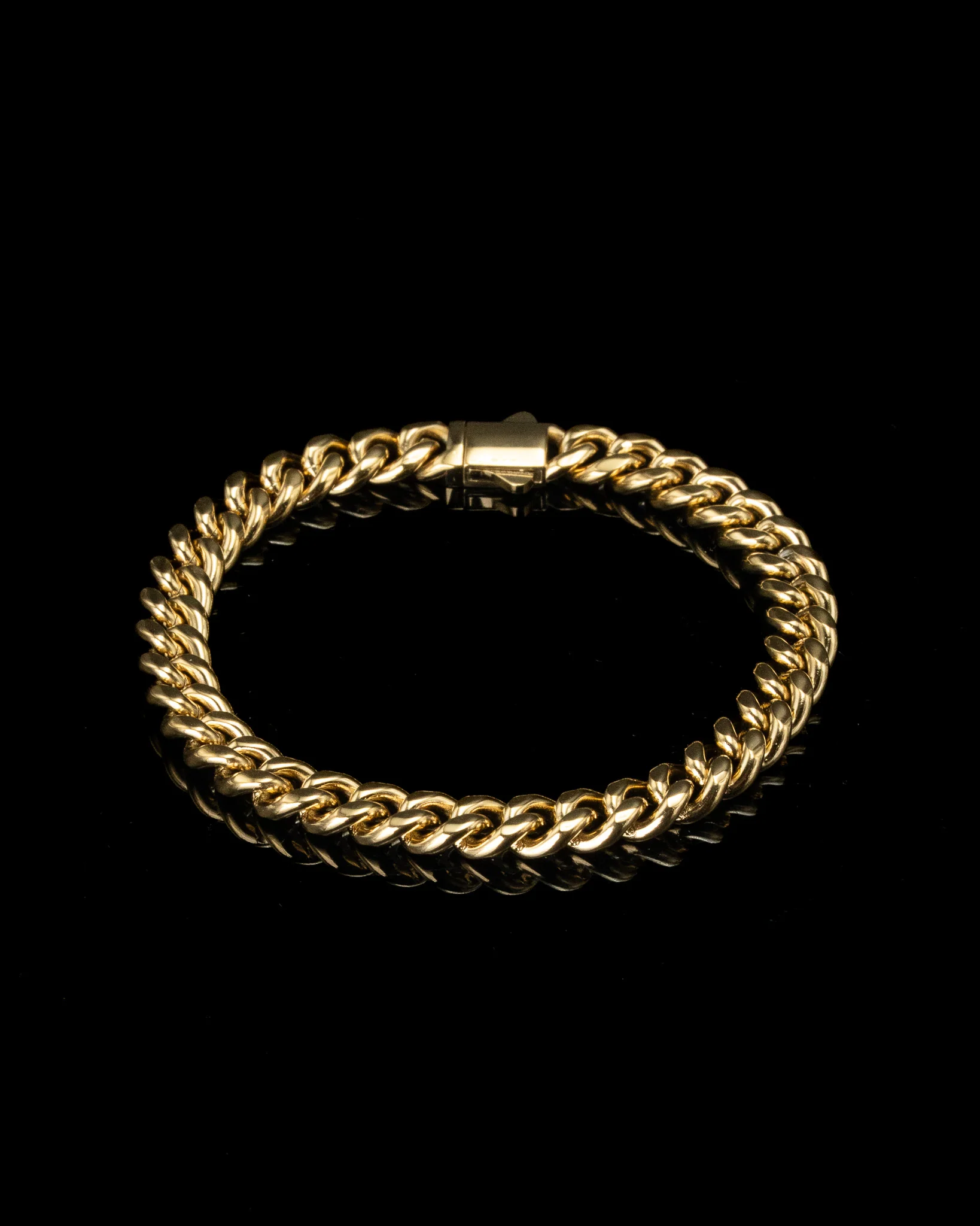 8mm Gold Cuban Bracelet - Image 3
