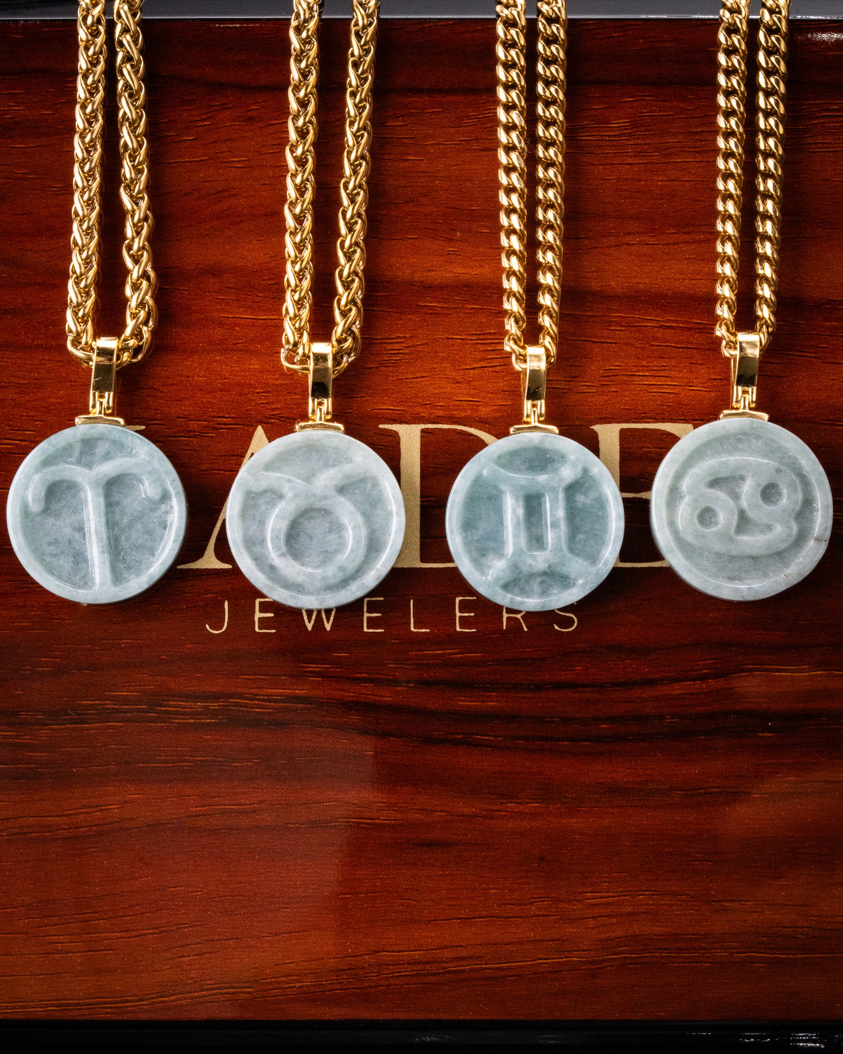 Astrology Sign Jade Pendants