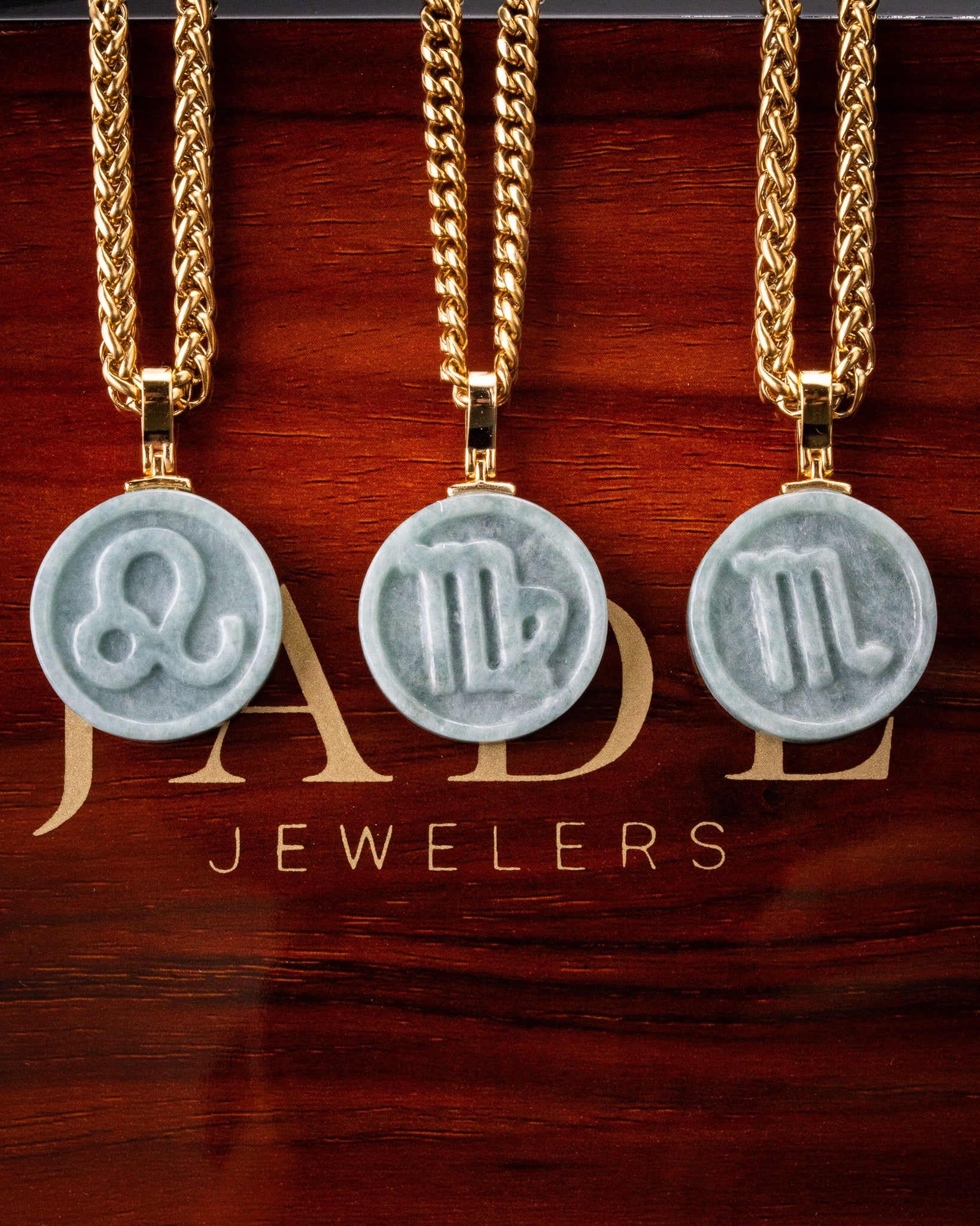 Astrology Sign Jade Pendants - Image 2