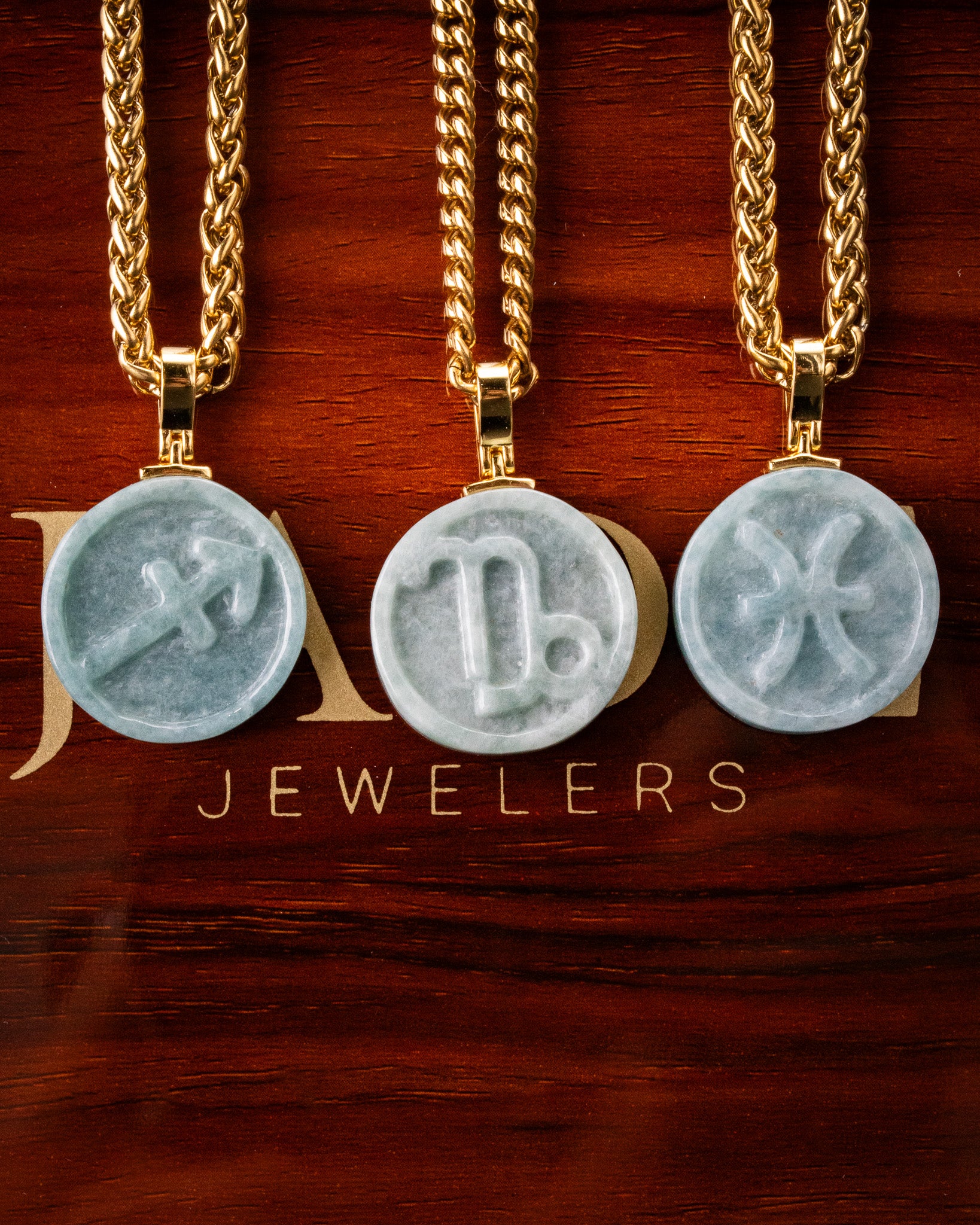 Astrology Sign Jade Pendants - Image 3