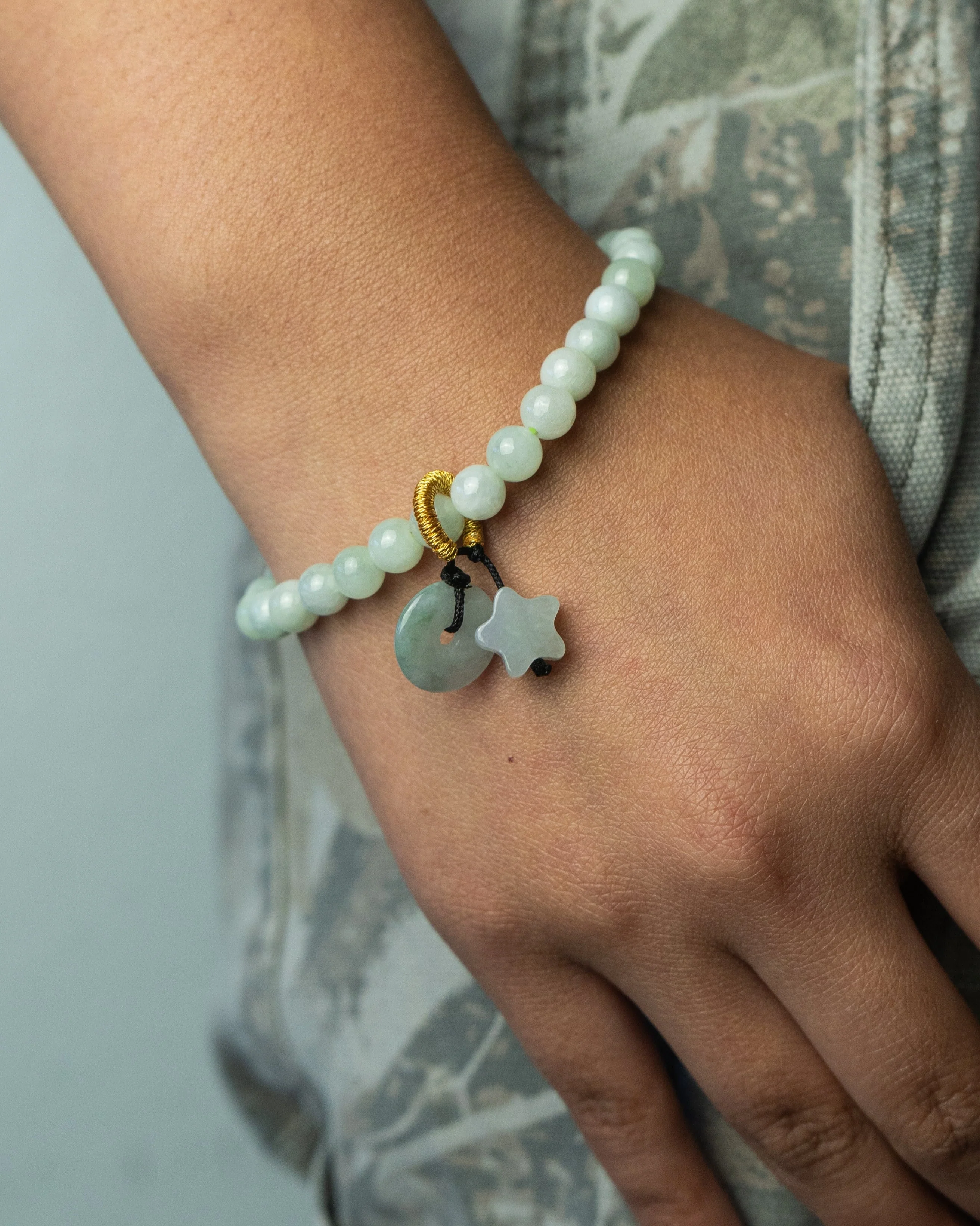 Beaded Star Jade Bracelet - Image 2