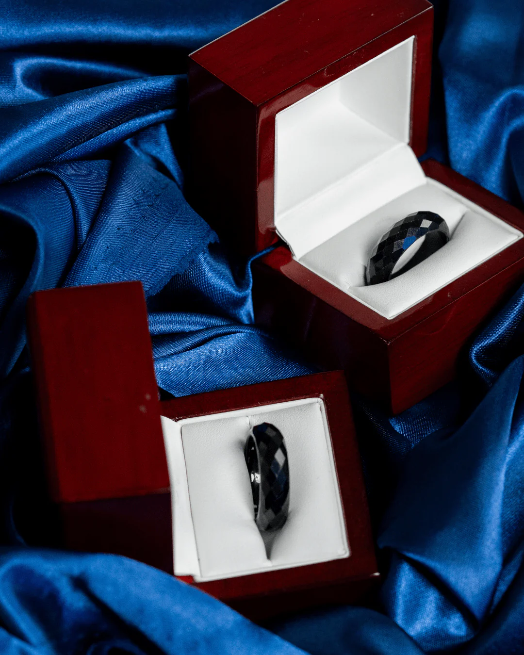 Ring - Diamond Cut Black Jade - Image 3