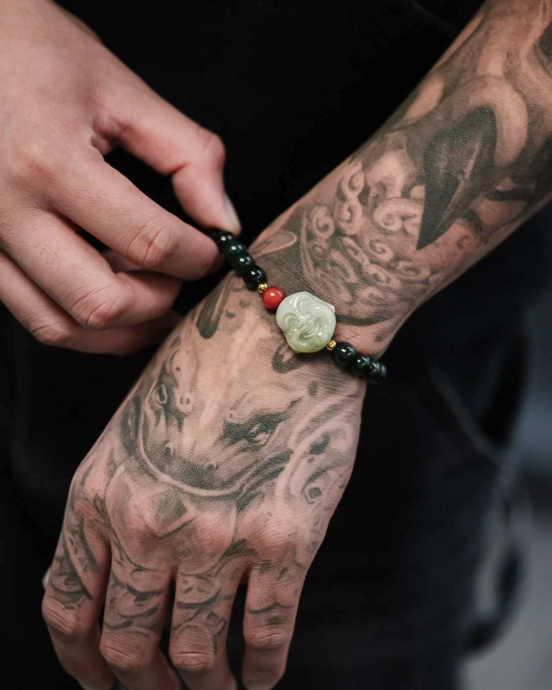 Buddha Head Jade Bracelet - Image 2