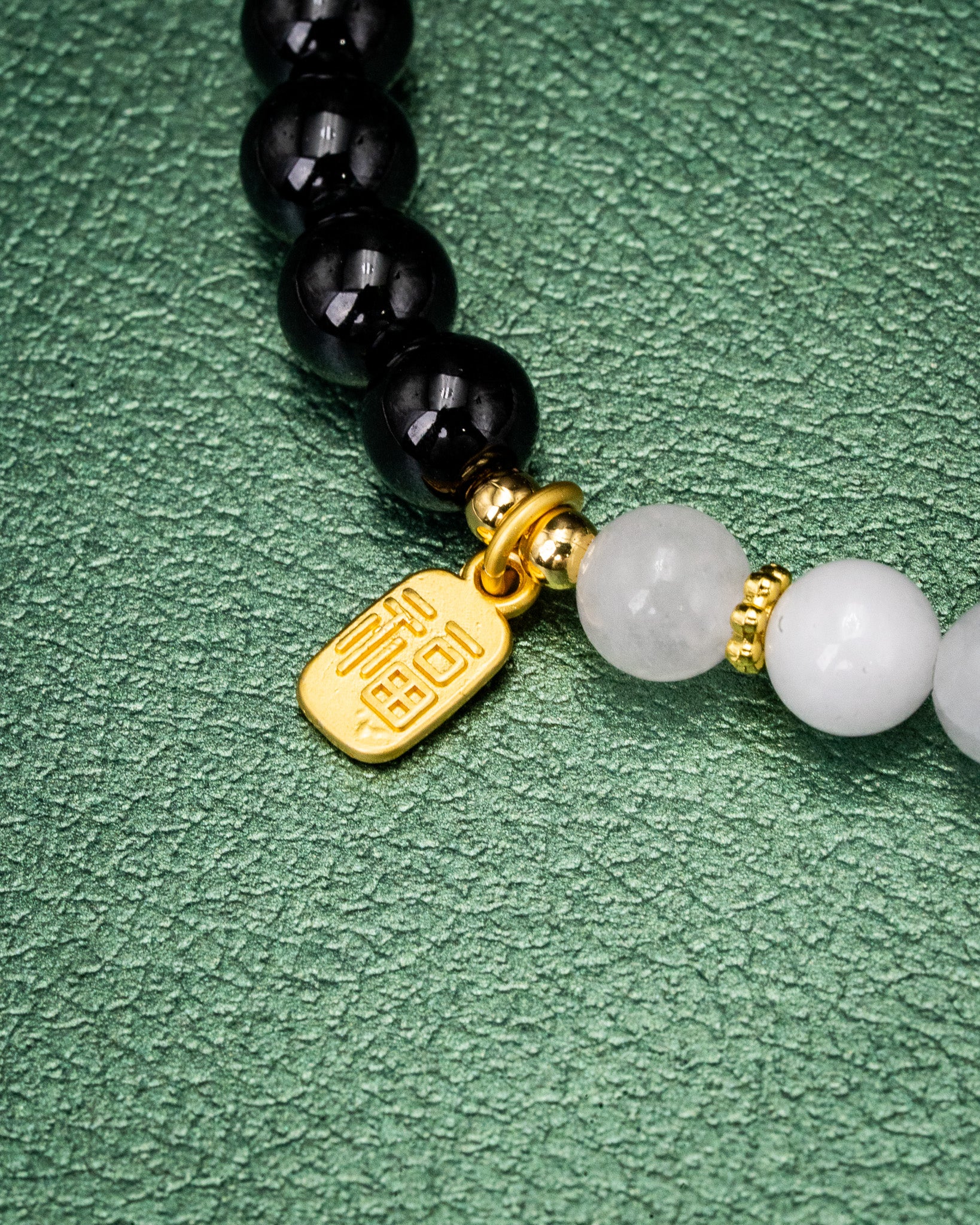 Gold Luck Charm Balance Jade Bracelet