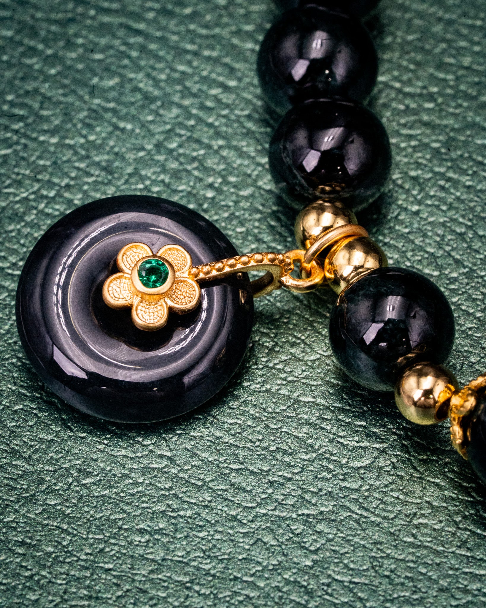 Golden Flower Harmony Jade Bracelet - Image 2