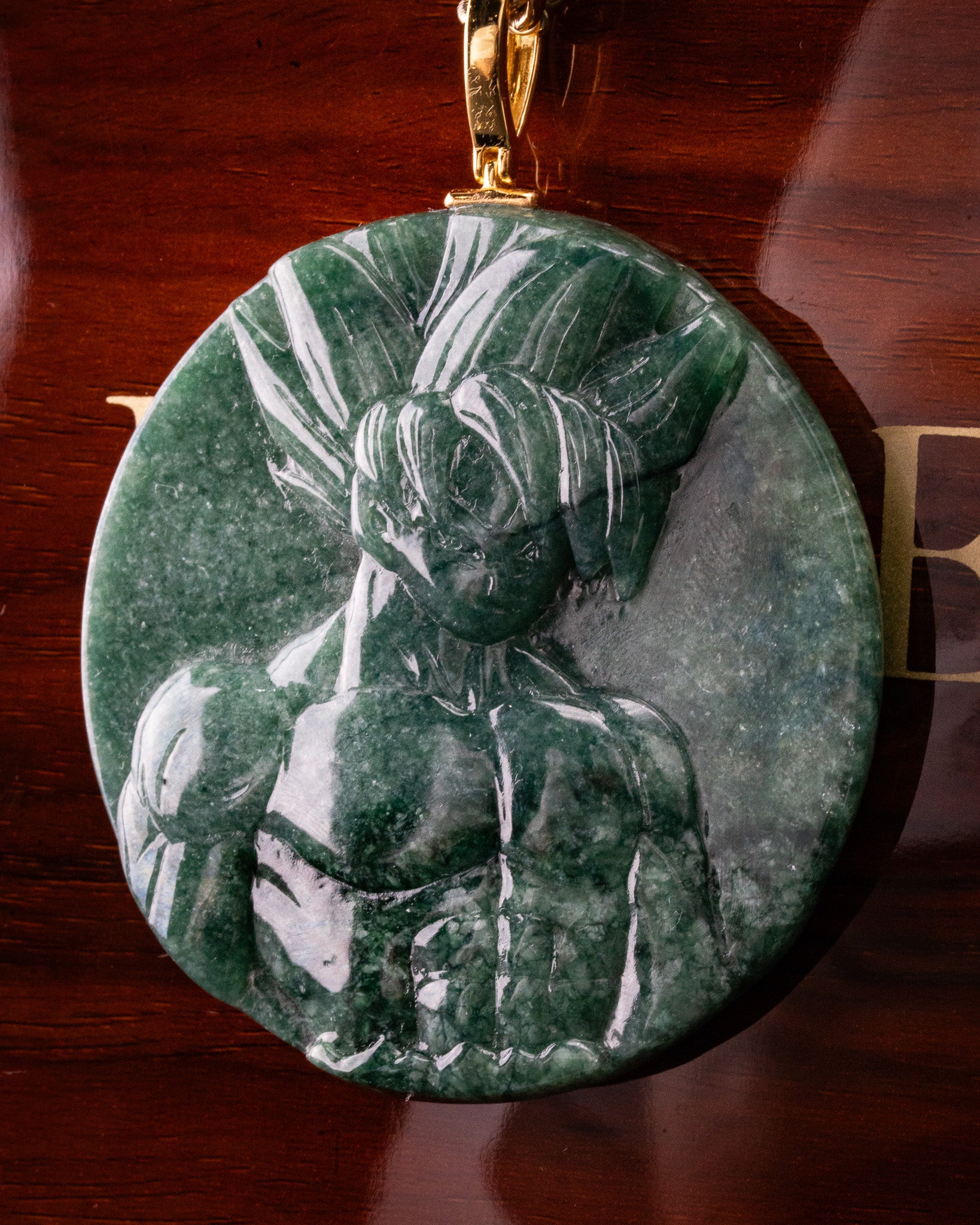 Iconic Anime Character Circular Jade Pendant - Image 5