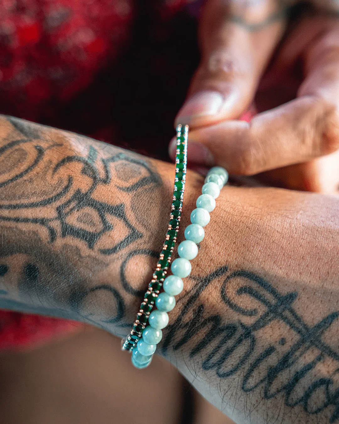 Imperial Green Jade Tennis Bracelet - Image 3