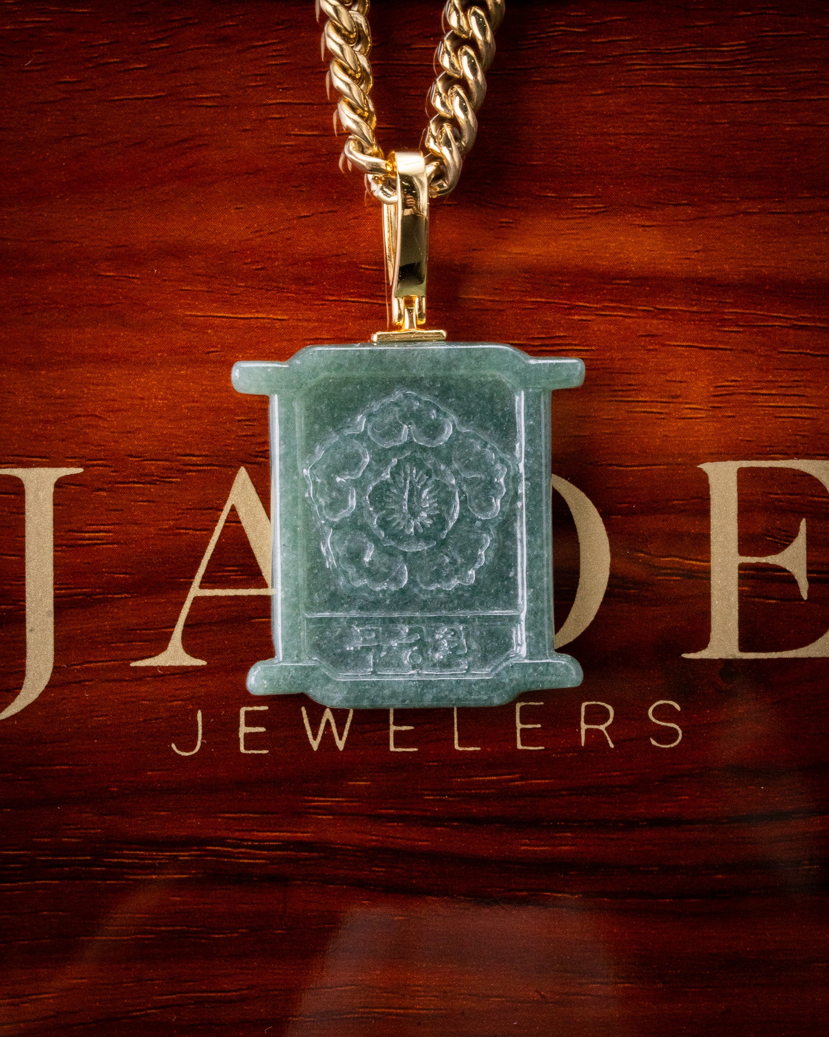 Korean Mugunghwa Flower Jade Pendant - Image 3