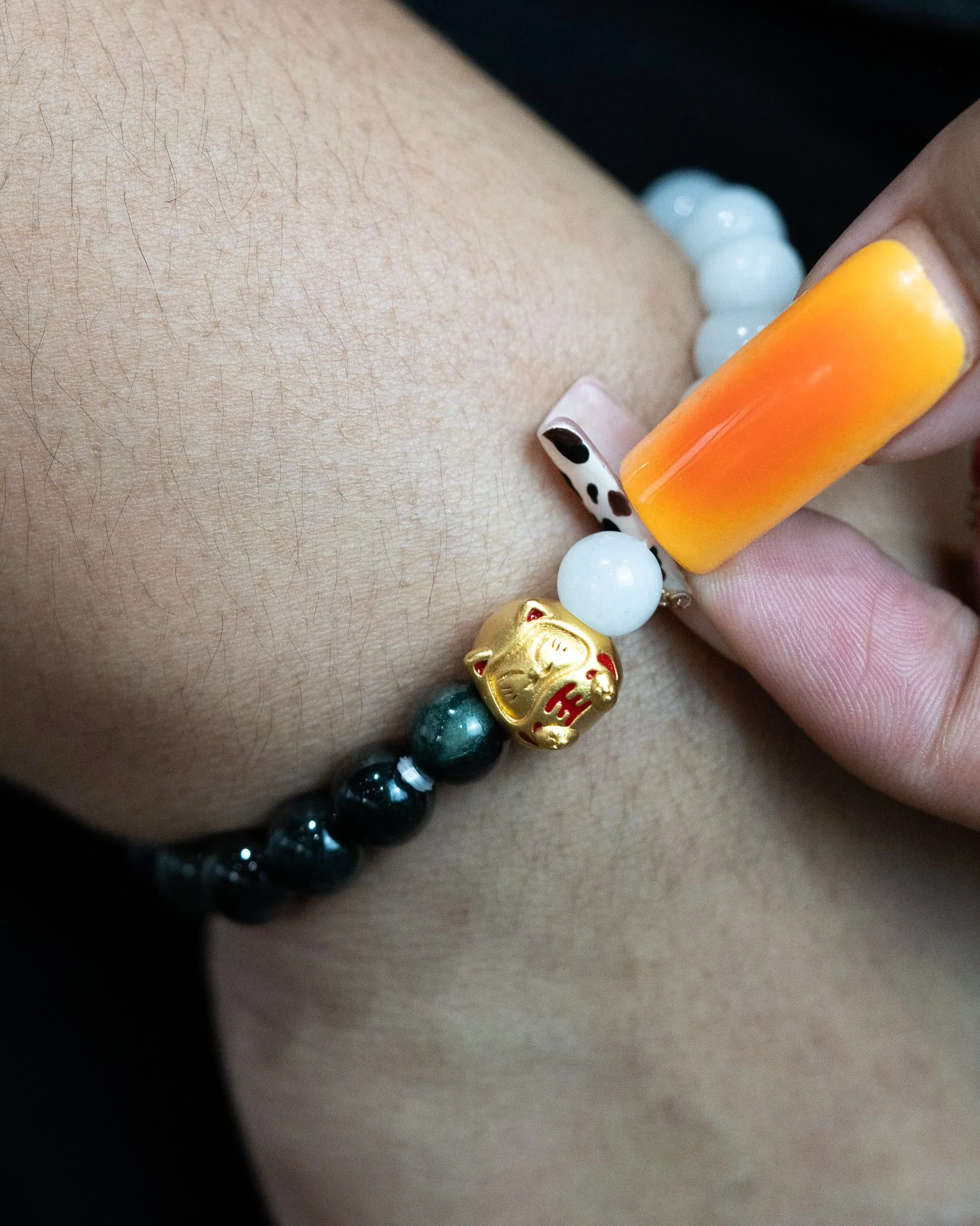 Lucky Cat Balance Jade Bracelet - Image 3