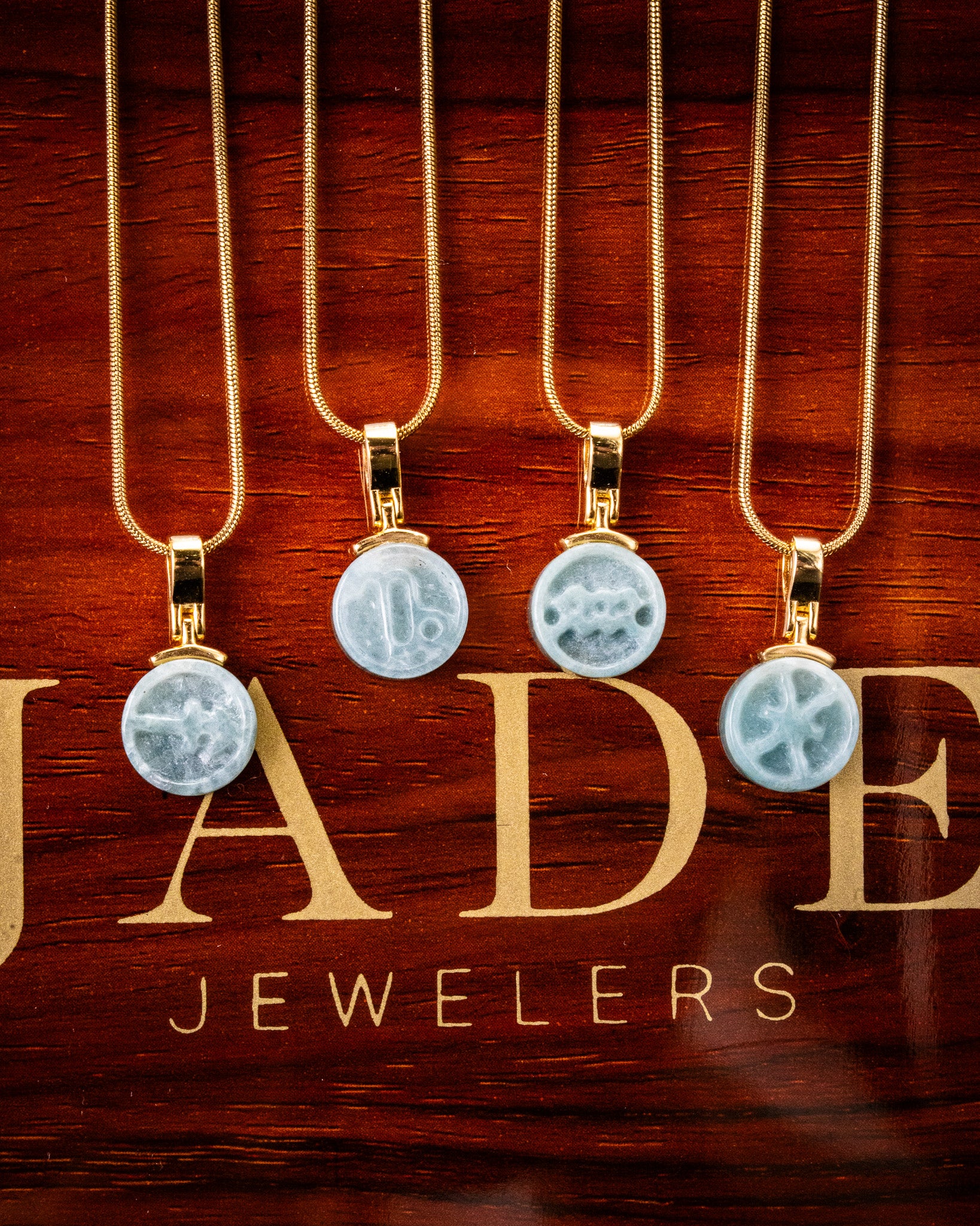 Micro Astrology Sign Jade Pendant - Image 3