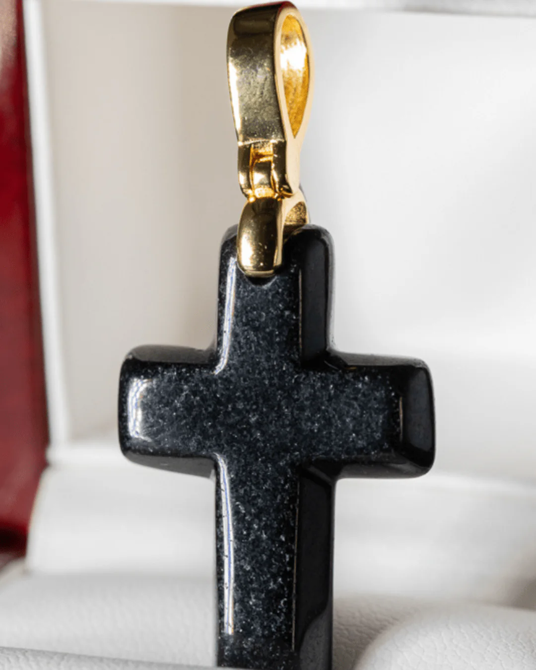 Micro Cross Jade Pendant - Image 3