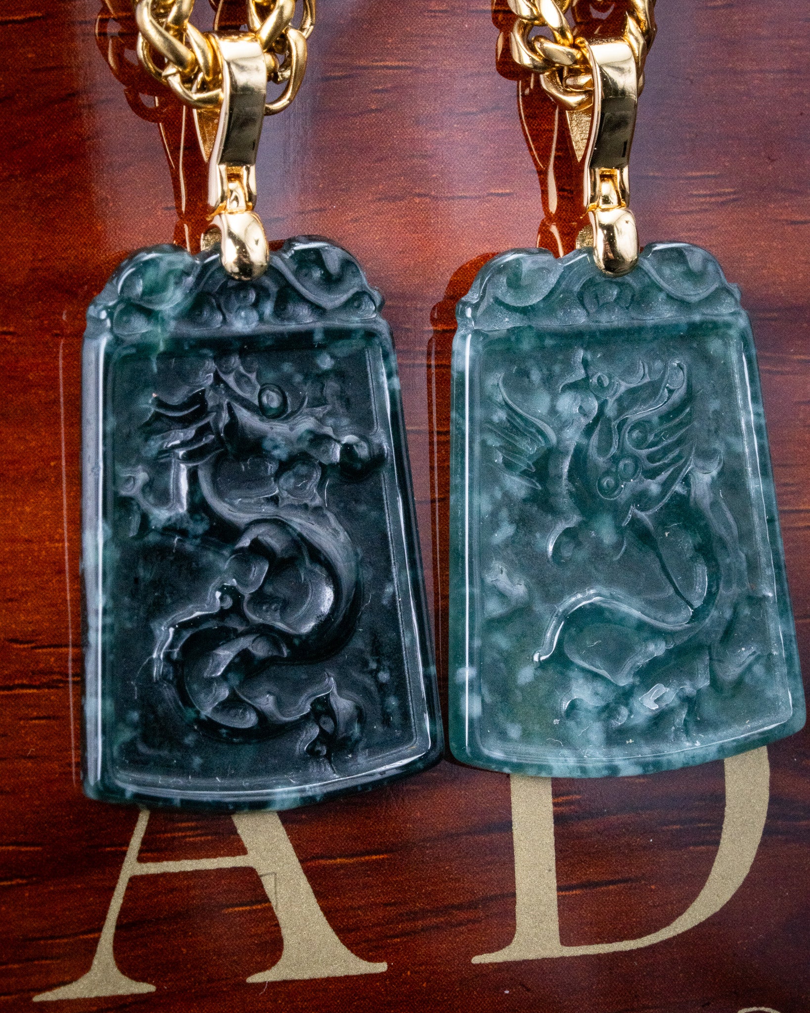 Micro Dragon/Phoenix Jade Pendant - Image 4