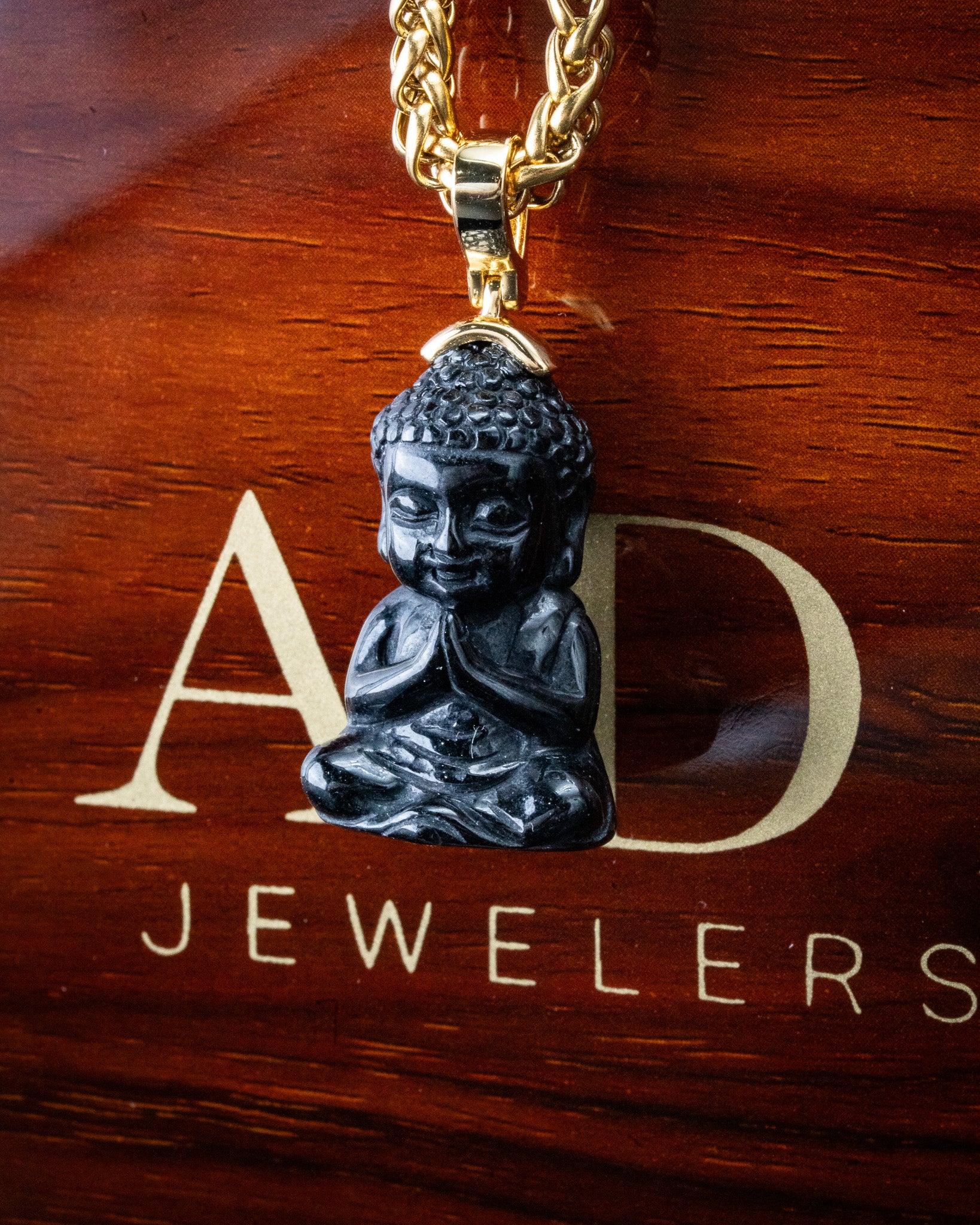 Micro Meditating Baby Buddha Jade Pendant - Image 4
