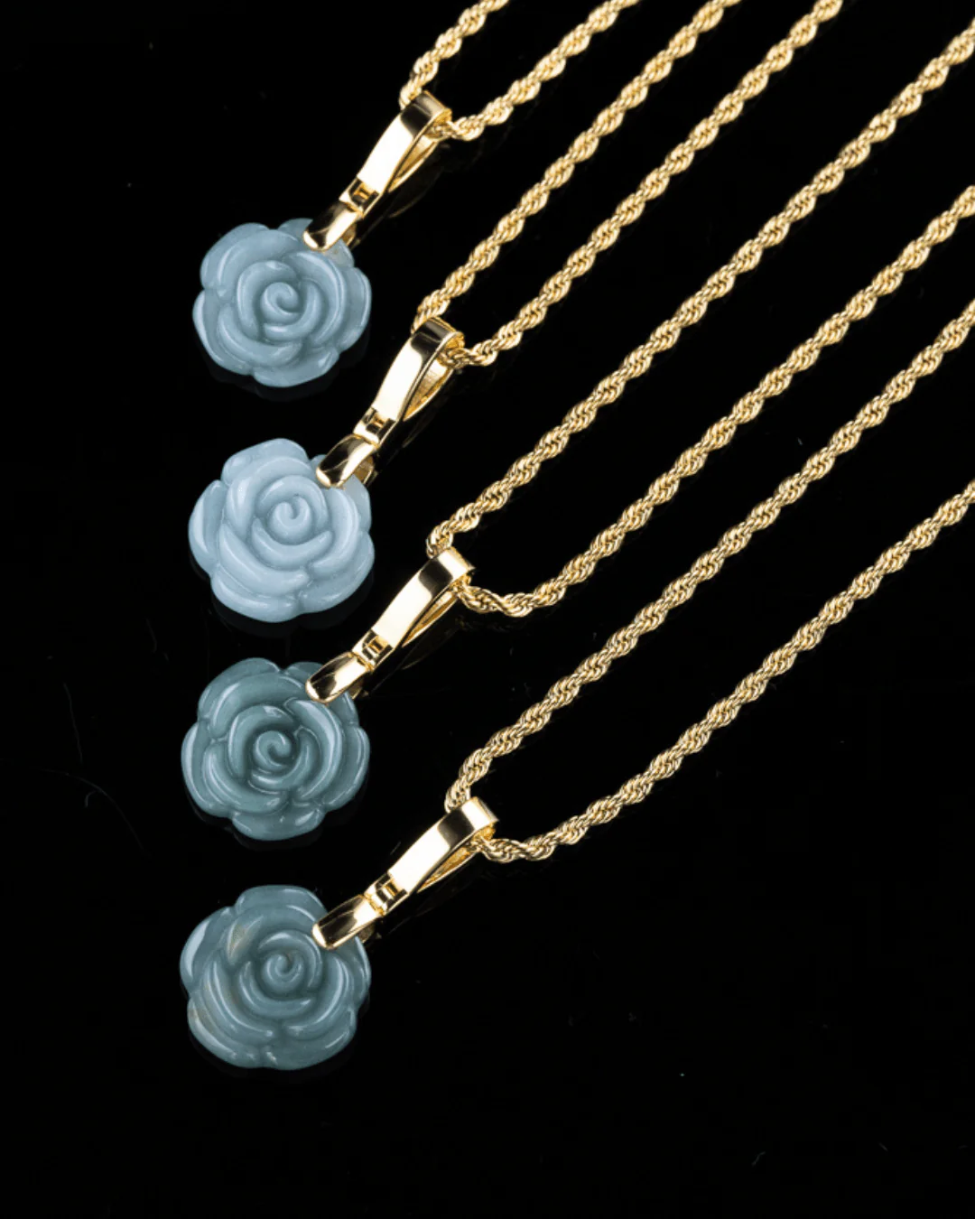 Micro Rose Jade Pendant - Image 3