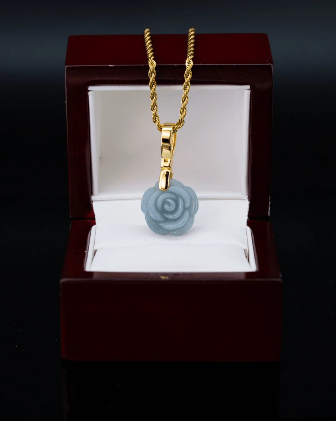 Micro Rose Jade Pendant - Image 4