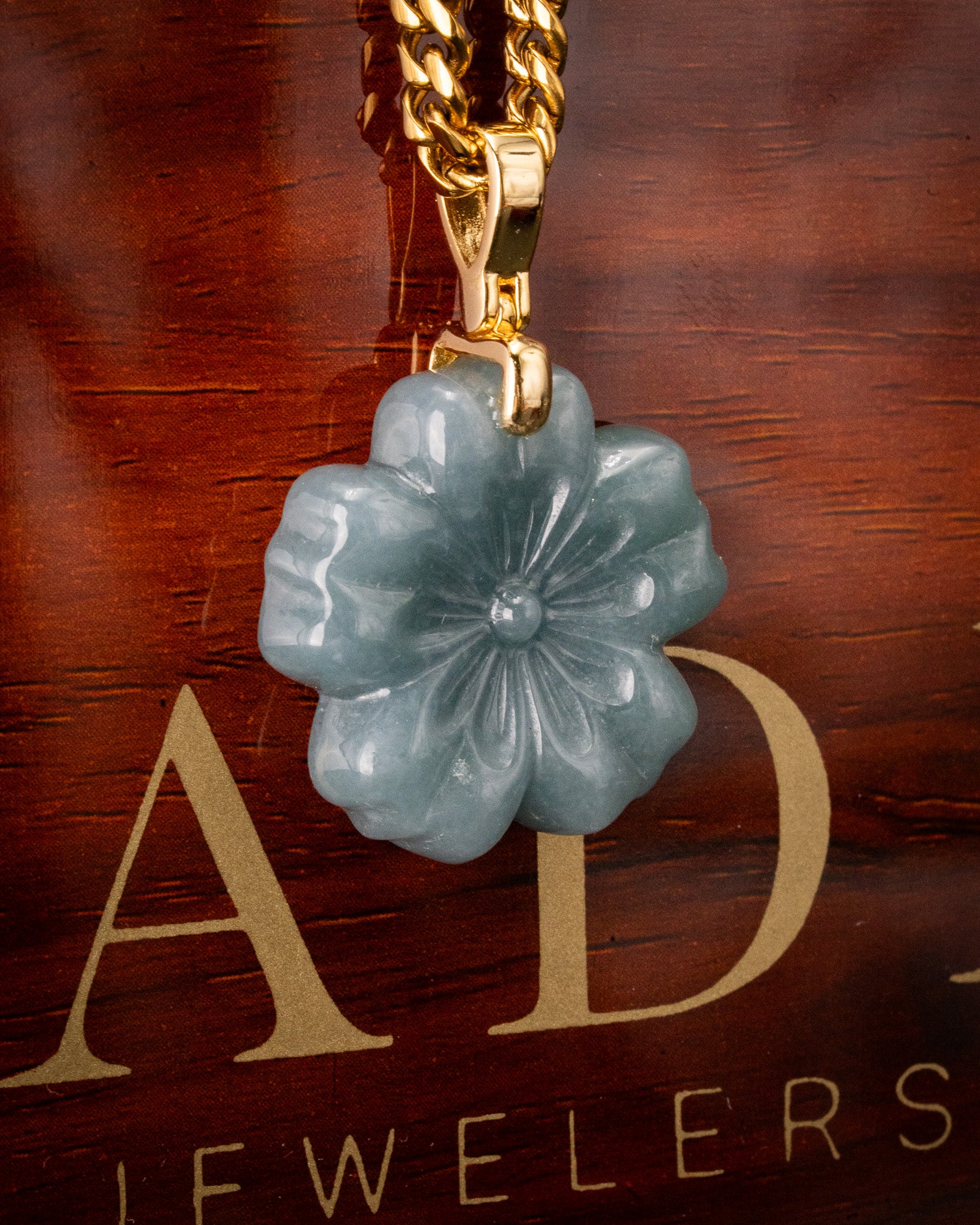 Micro Sakura Flower Jade Pendant - Image 3