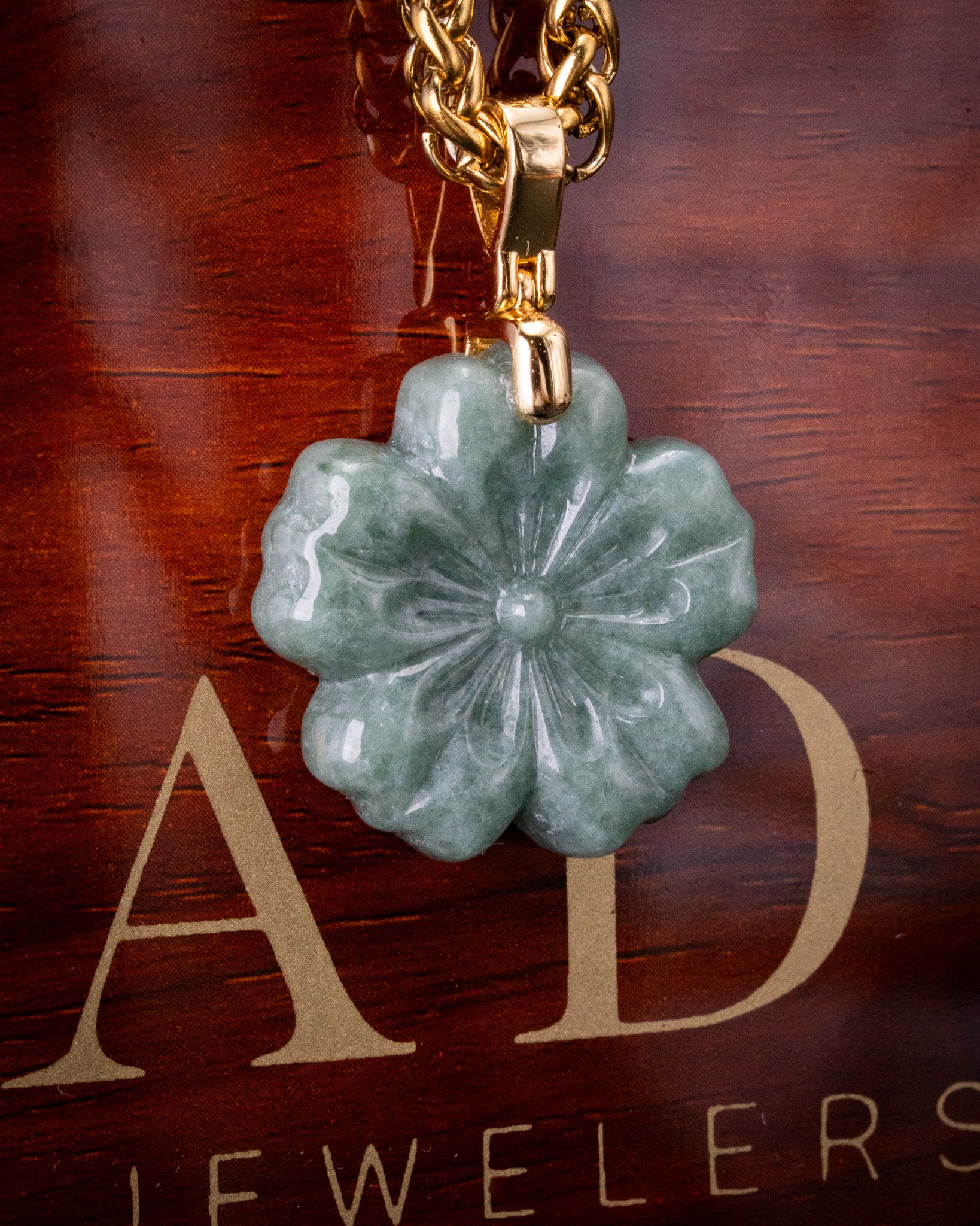 Micro Sakura Flower Jade Pendant - Image 4