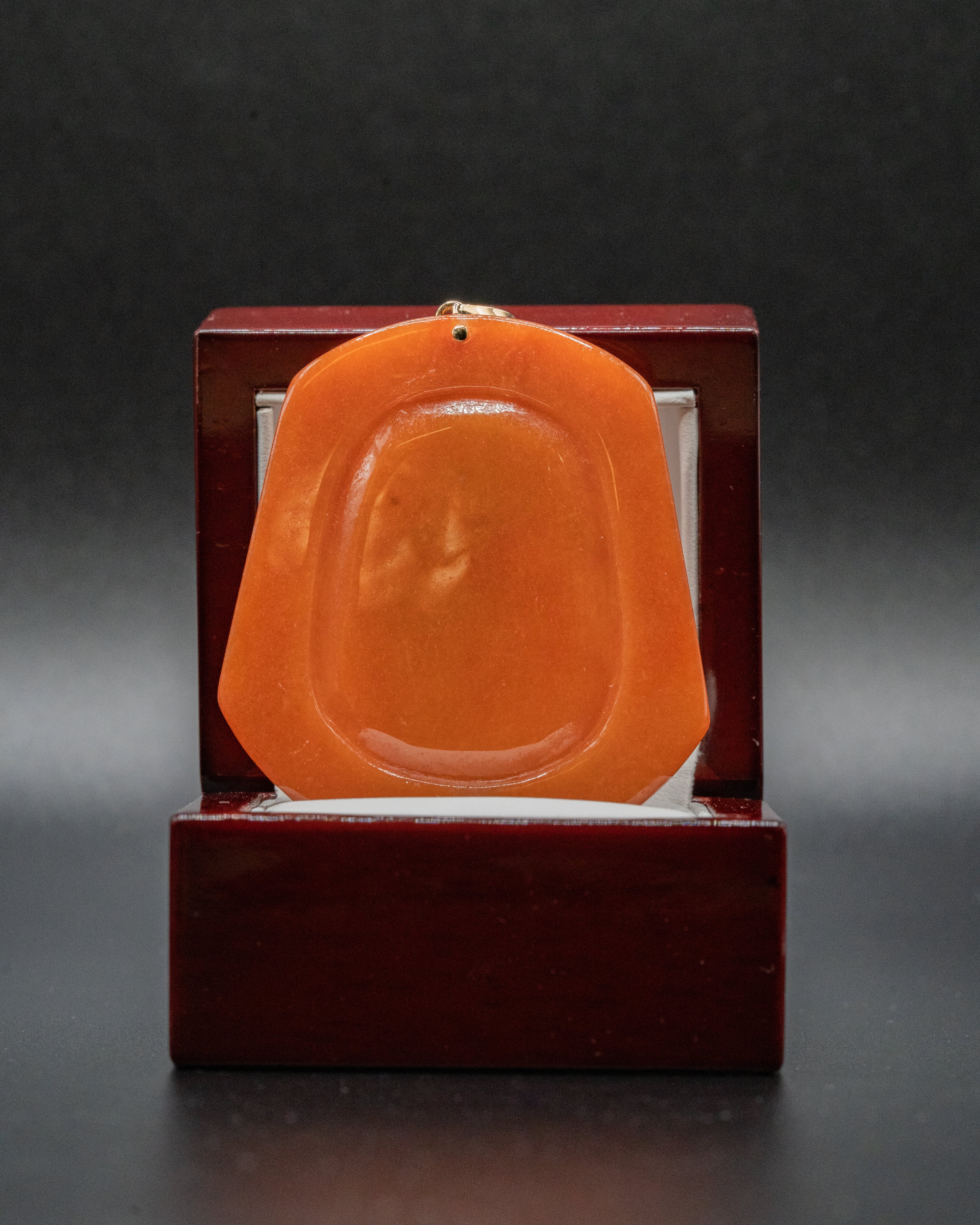Red Jade Guan Gong Pendant - Image 3
