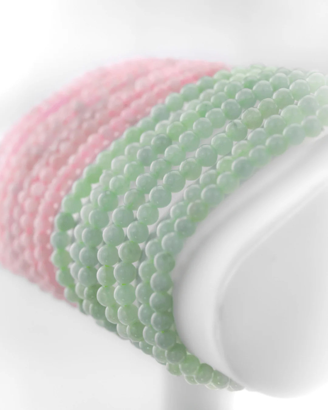Small Beaded Jade Twist Clasp Bracelet - Image 5