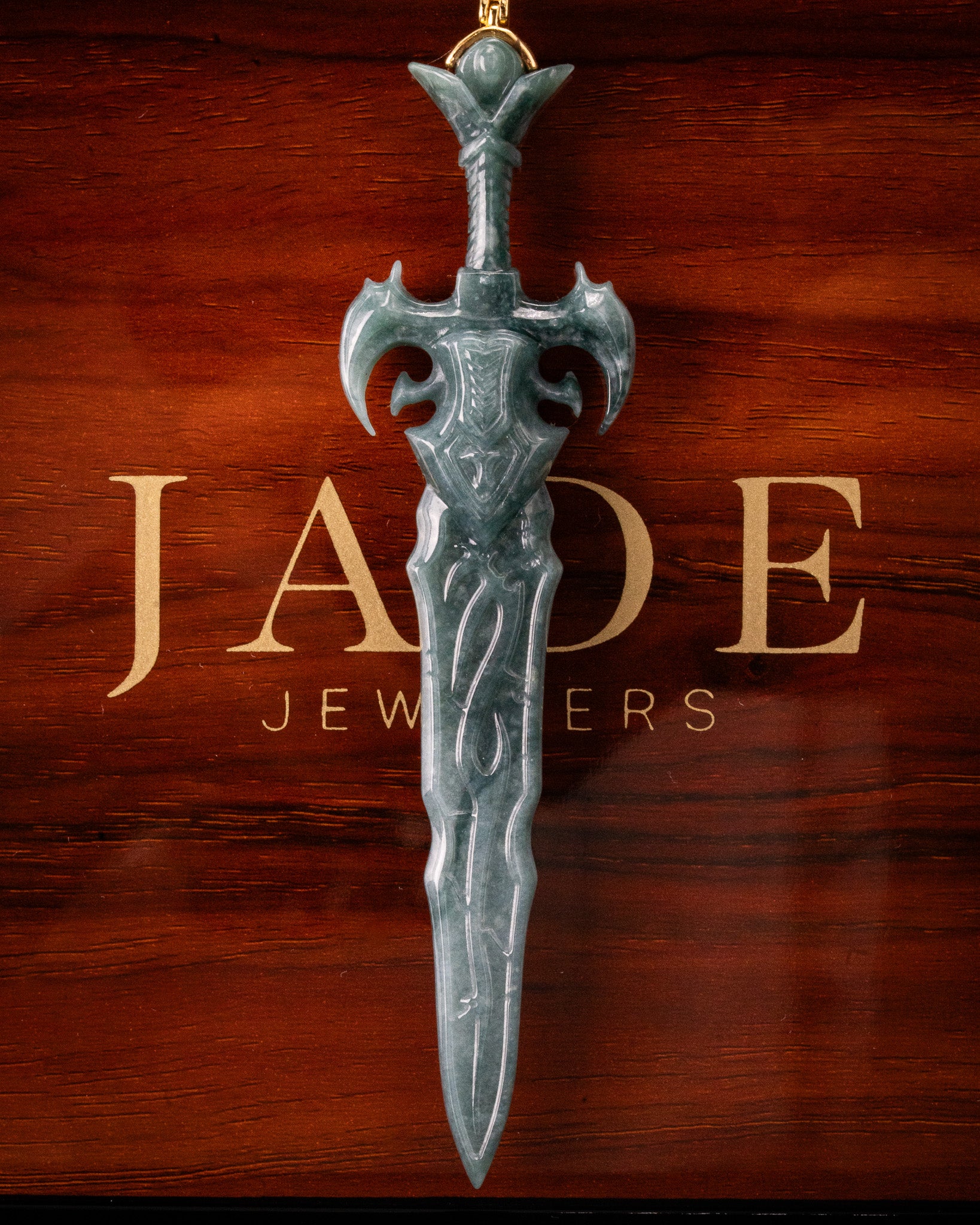 Specterblade Blue Water Jade Pendant - Image 2