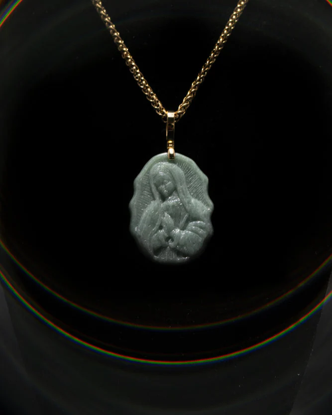 Virgin Mary Jade Pendant - Image 3