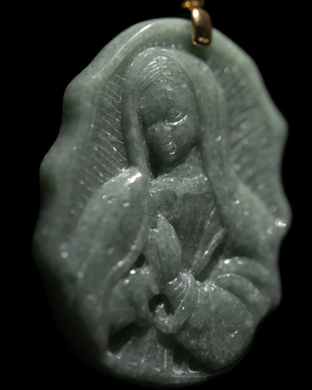 Virgin Mary Jade Pendant - Image 4