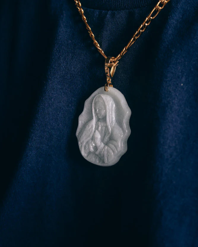 Virgin Mary Jade Pendant - Image 6
