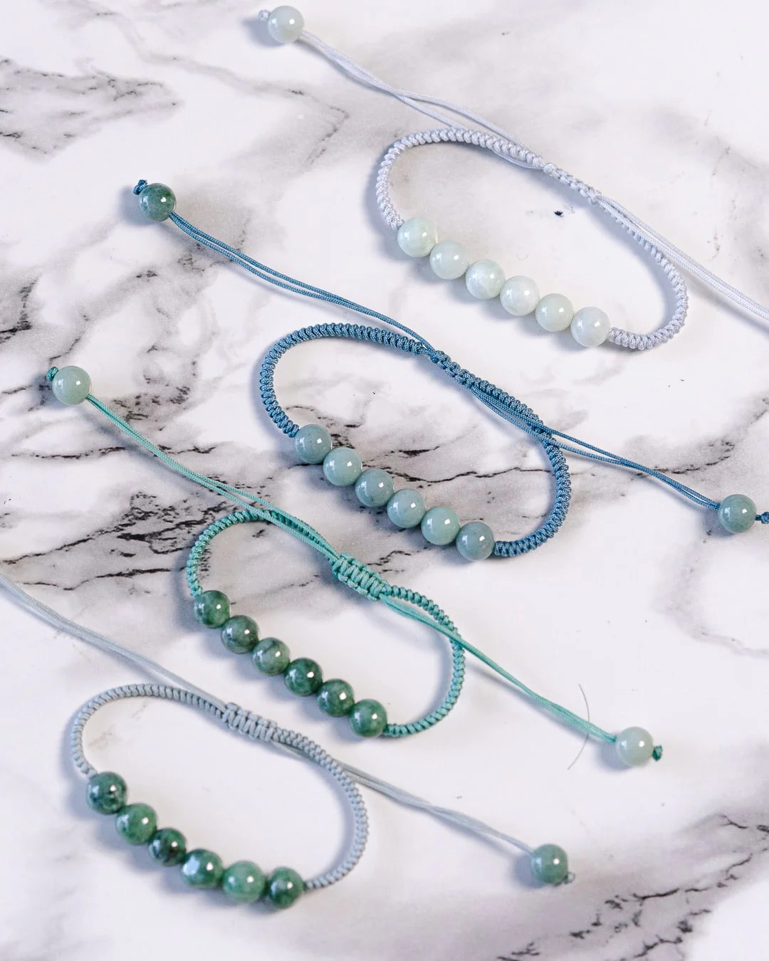 Six Beaded Jade Rope Bracelet - Image 3