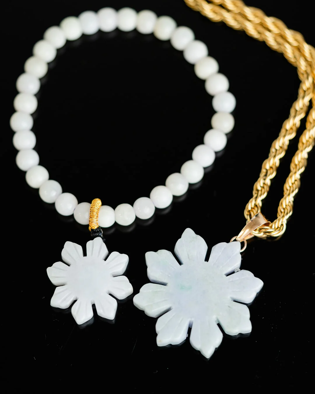 White Filipino Sun Jade Bracelet - Image 3